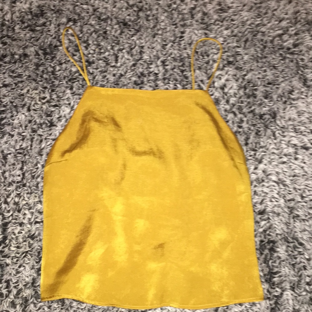 Silk mustard yellow top